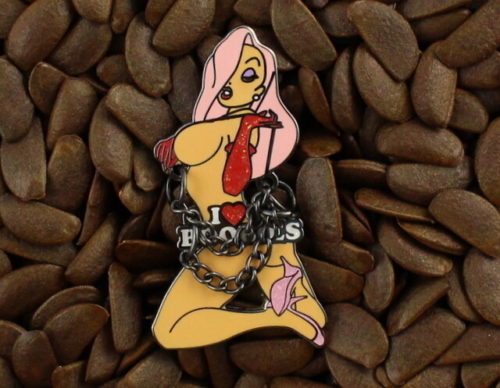 Jessica Rabbit Pins Fantasy Pin I Love Boobies Chain Bondge Badge