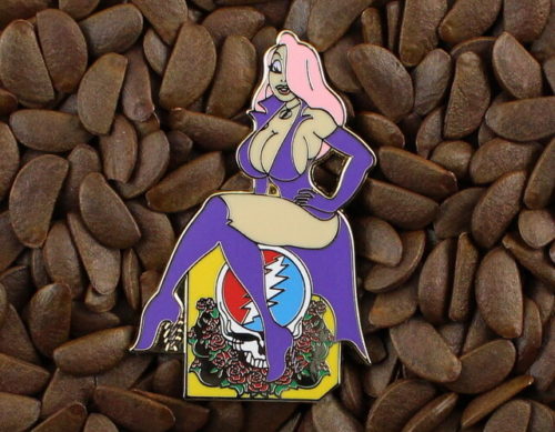 Grateful Dead Pins Jessica Rabbit Pin Sexy Glown Skull Roses Lighting Bolt Badge