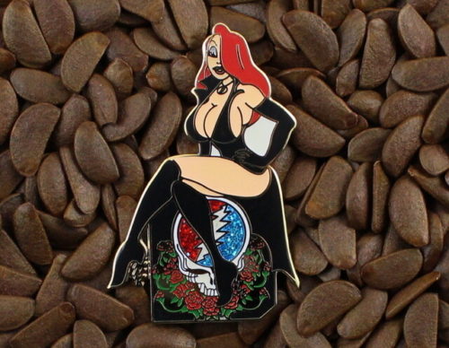 Grateful Dead Pins Jessica Rabbit Pin Sexy Glown Skull Roses Lighting Bolt Badge