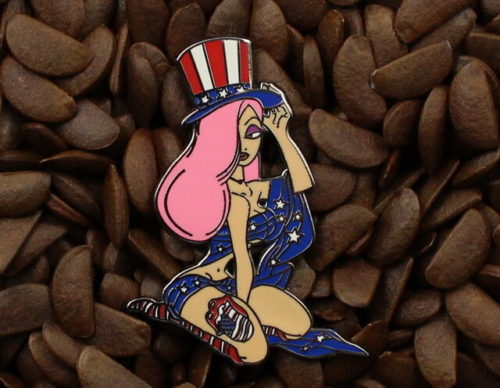 Jessica Rabbit Pins Rolling Stones Uncle Sam Patriotic Pin