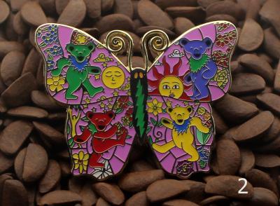 Grateful Dead Hat Pins Butterfly Bears Lighting Bolt Pin - Image 2