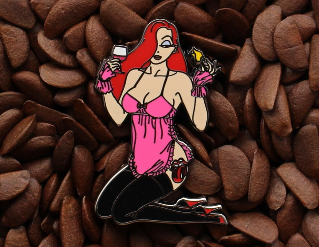 Jessica Rabbit Pins Fantasy Rose And Cocktail Pin