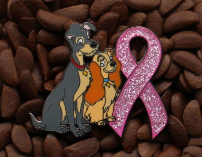 Pink Ribbon Pin Lady The Tramp Pins