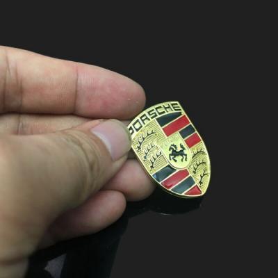 Porsche Crest Metal Enamel Car Emblem 1 1/2 Inch Tall Sticker - Image 2