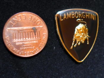 Metal Car Emblem STICKER BOND Lamborghini BADGE 1 Inch Tall